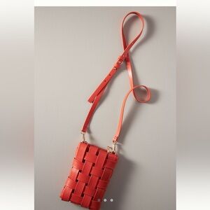 Anthropologie Lindy Woven Phone Case Crossbody Bag
